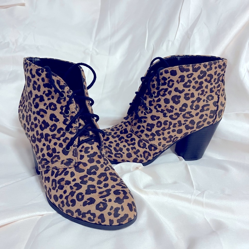 Y.Not? Leopard Print Booties
